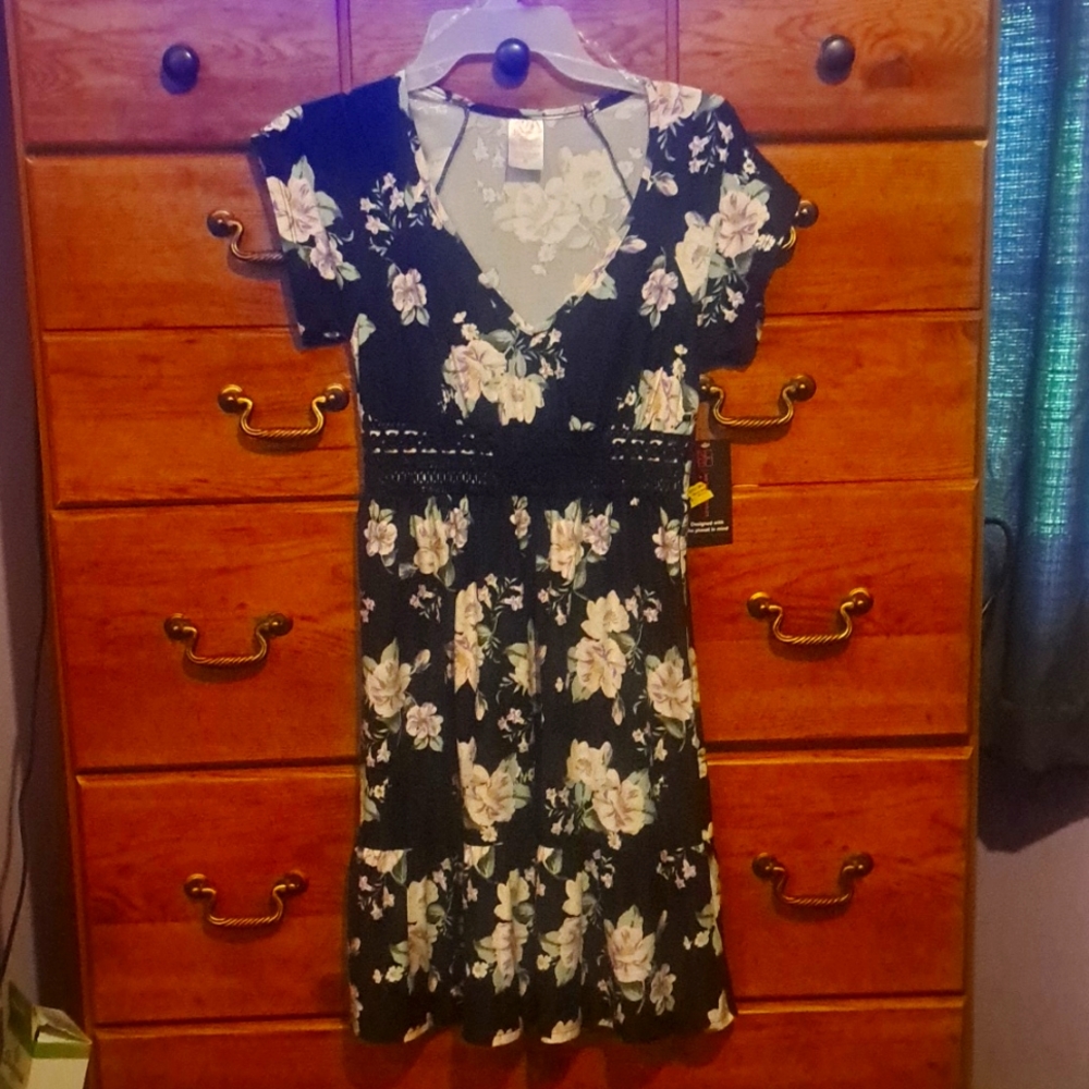 Black floral dress by no boundaries